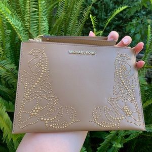 Michael Kors Nouveau Floral Large Zip Clutch